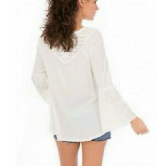 Free People Parisian Nights white long sleeve Boho embroidered top size XS Xsmal - Picture 4 of 12